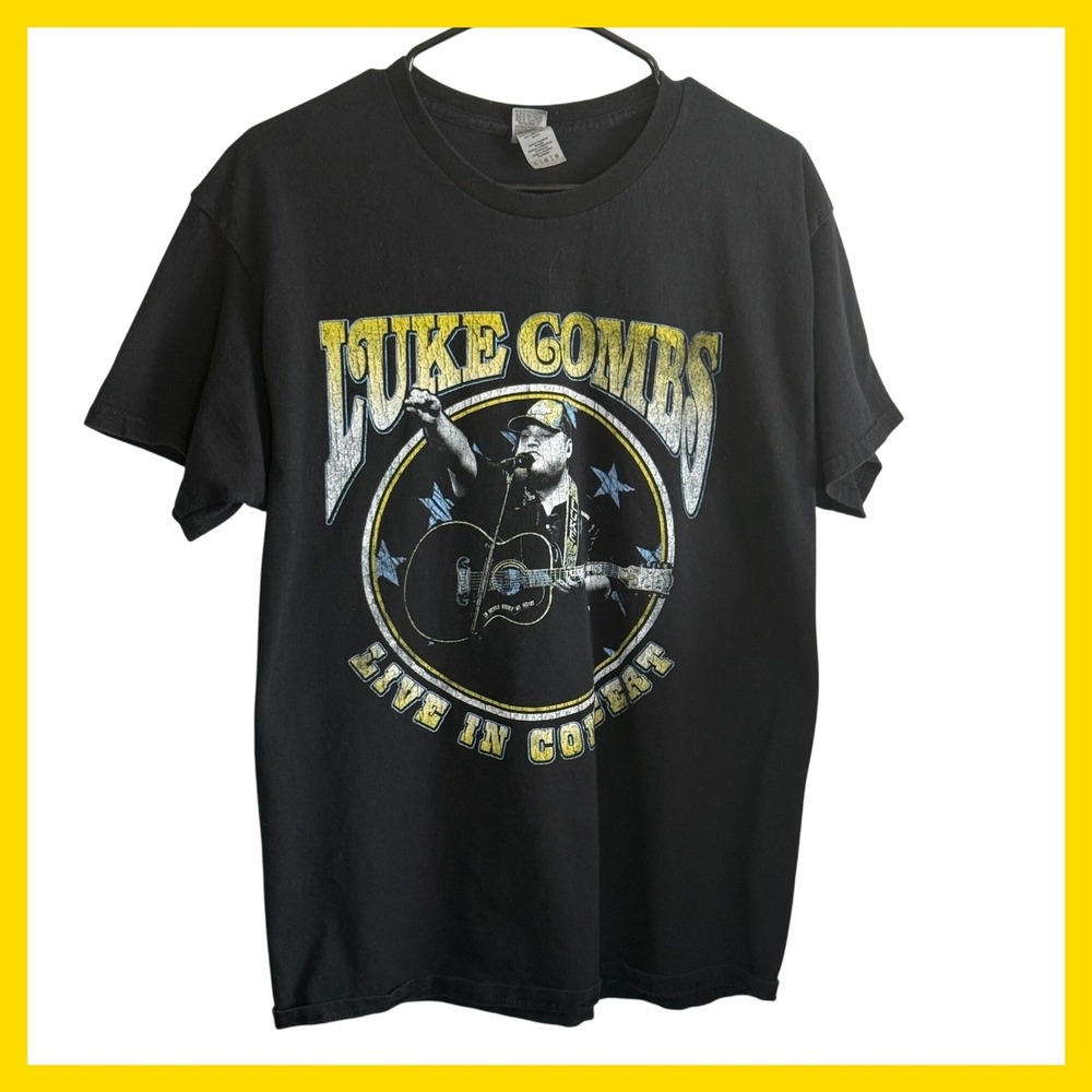 Luke Combs What You See Is What You Get Tour Graphic T-Shirt Mens Large Black